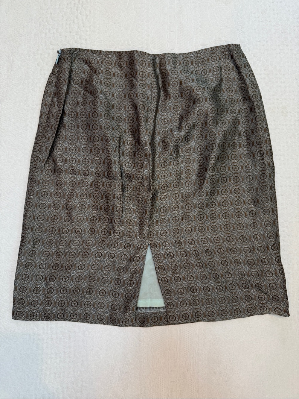 The Limited Pencil Skirt Women’s Size 4 Blue Brown Fully Lined - Picture 2 of 7